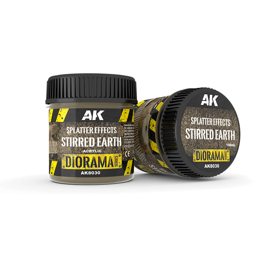 AK Interactive Diorama :SPLATTER EFFECTS STIRRED EARTH - 100ml (Acrylic)