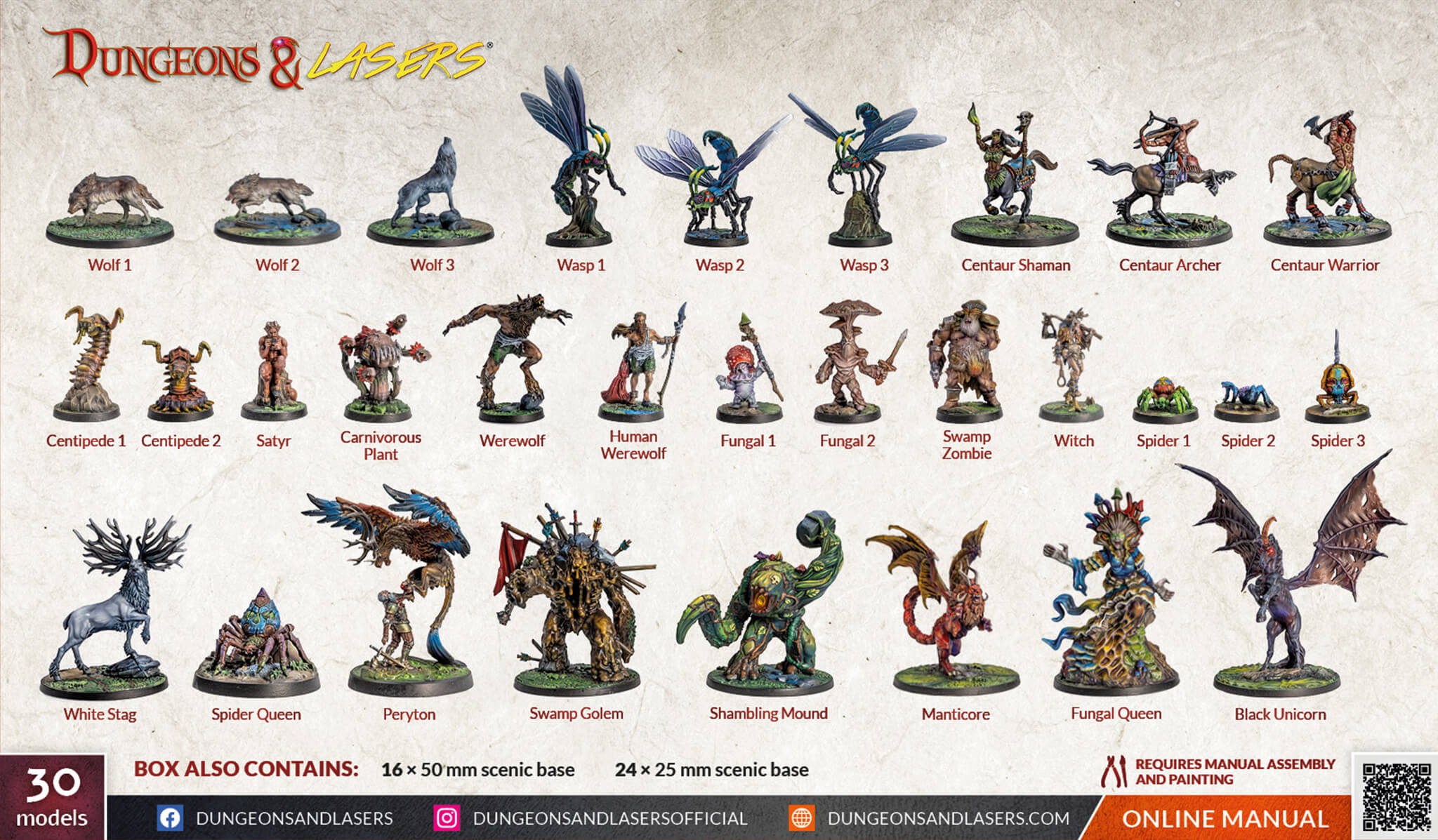 Dungeons & Lasers - Figurines - Woodland Dwellers