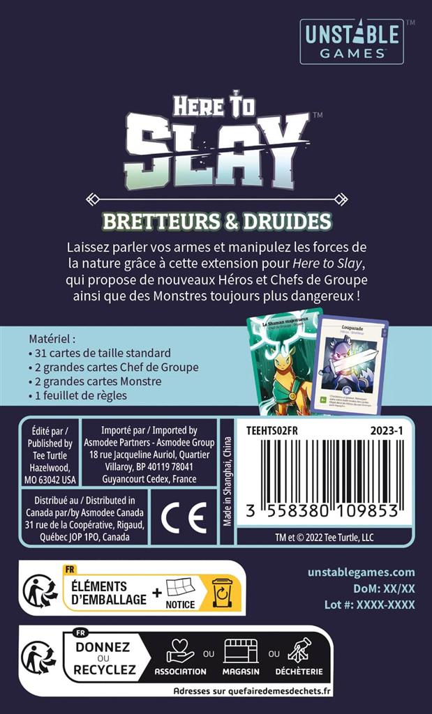 Here To Slay : Extension Bretteurs et Druides