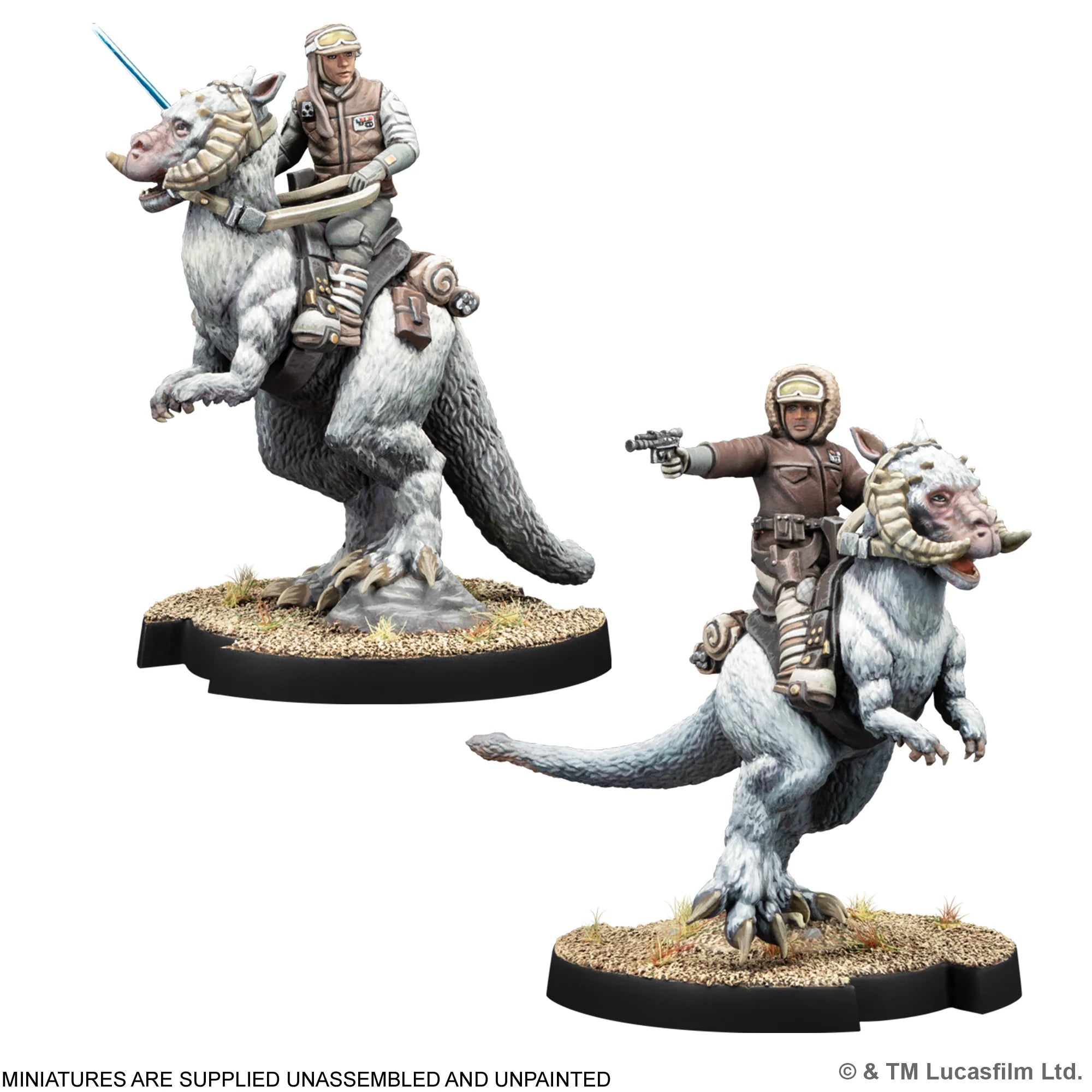 Star Wars Légion : Han Solo & Luke Skywalker sur Tauntauns (Resculpt)