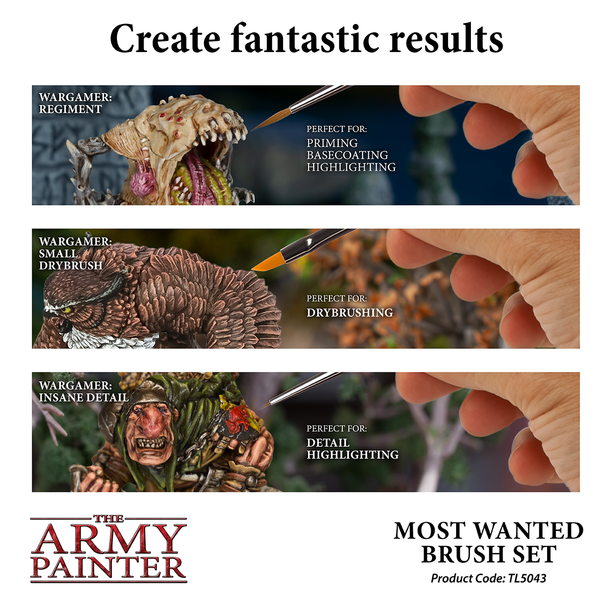Army Painter - Pinceaux - Most Wanted Brush Set (Pinceaux)
