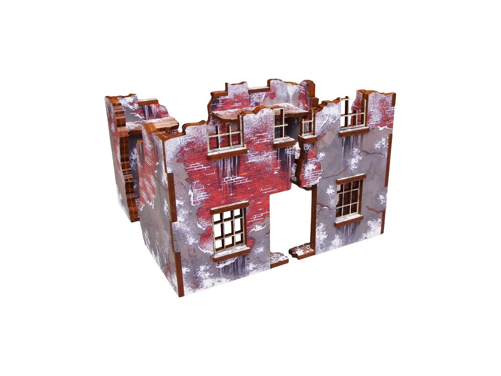 WW2 Achtung Panzer Normandy Winter Ruin 3 (28mm) PRÉPEINTS