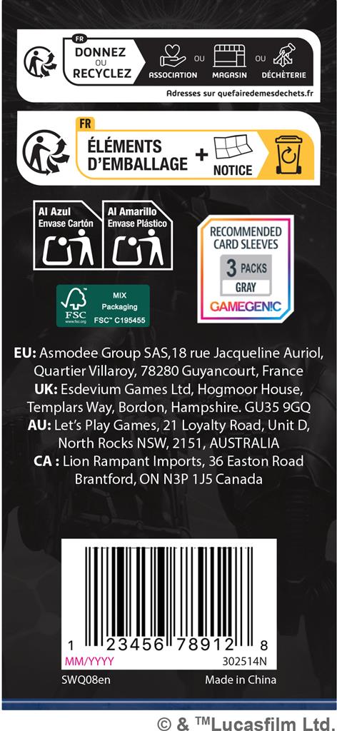 Star Wars Légion : Alliance Séparatiste - Paquet de Cartes d'Unité VF (EN STOCK)