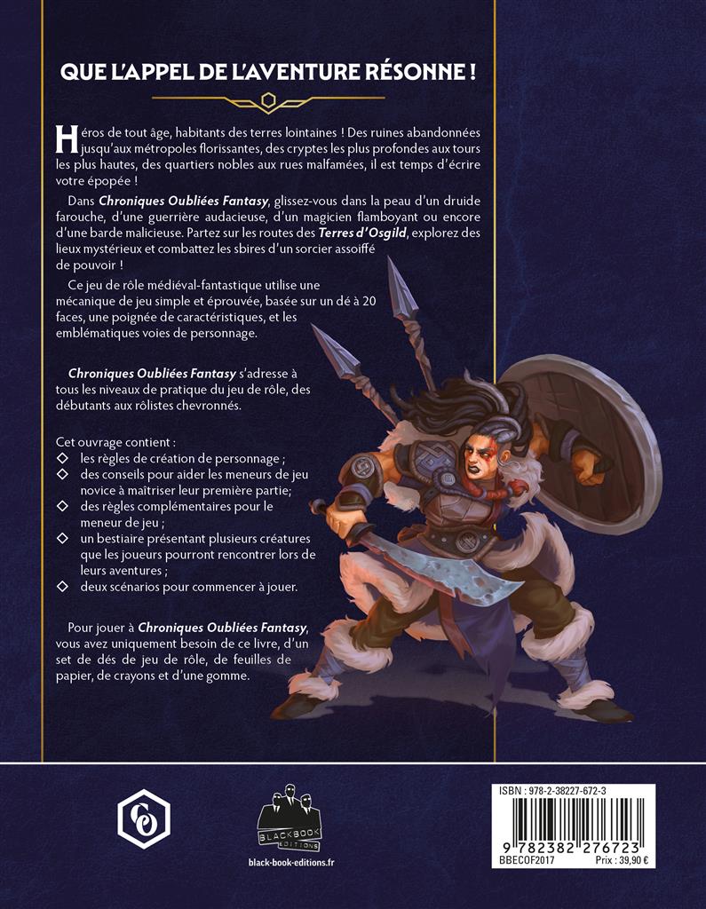 Chroniques Oubliées Fantasy : Livre des règles (souple)