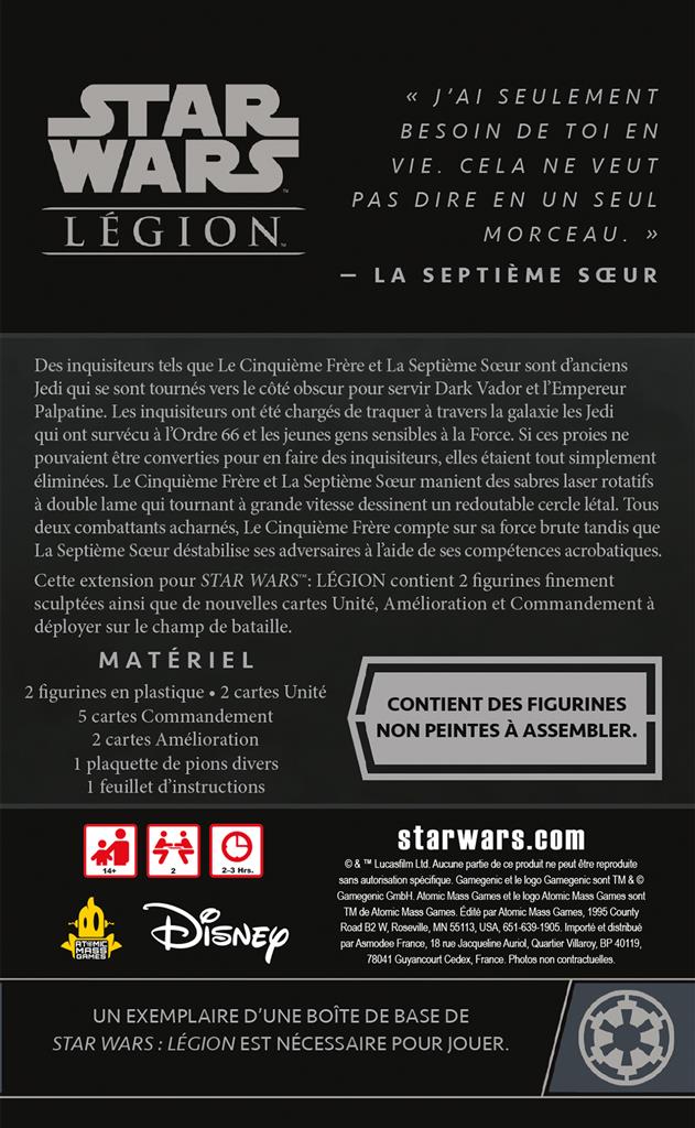 Star Wars Légion : 5e Frère & 7e Sœur (Extension Opérative)