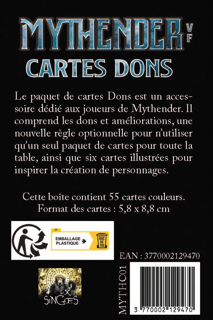 Mythender : Cartes Dons