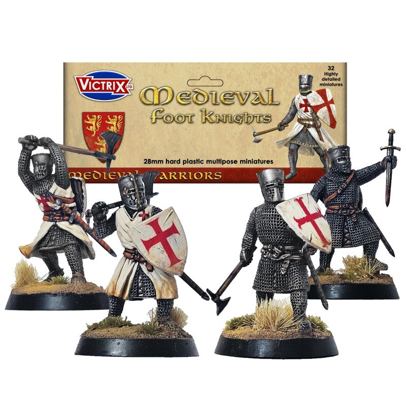 Victrix Miniatures 28mm Médiéval - Medieval Foot Knights (EN STOCK)