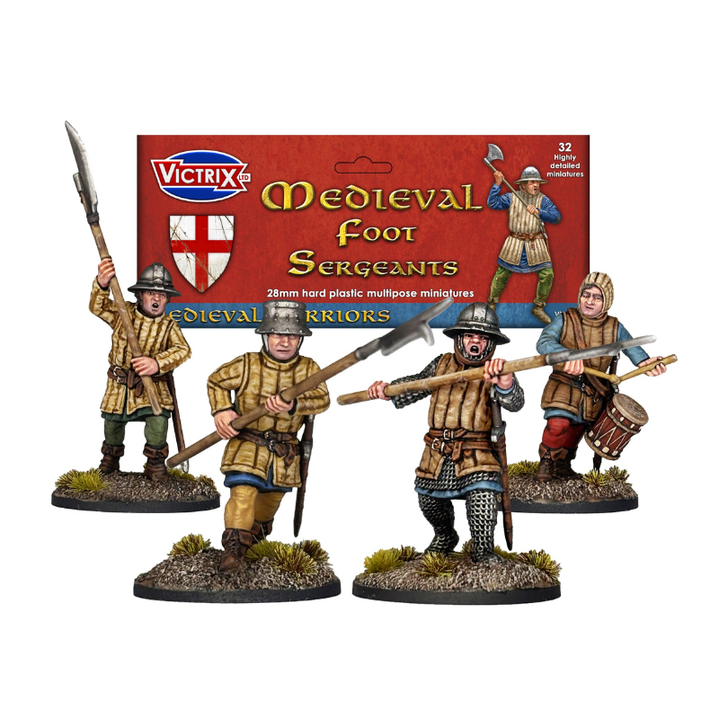 Victrix Miniatures 28mm Médiéval - Medieval Foot Sergeants (EN STOCK)