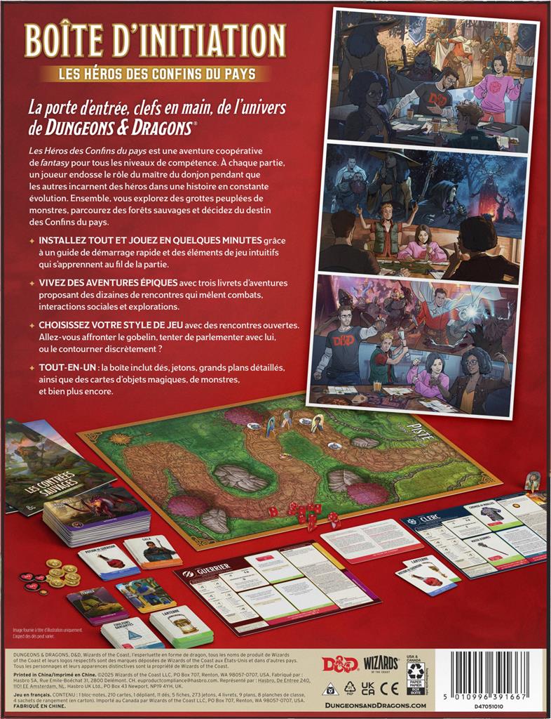 D&D5: Boite d'initiation les Héros des confins du Pays en Francais (EN STOCK)