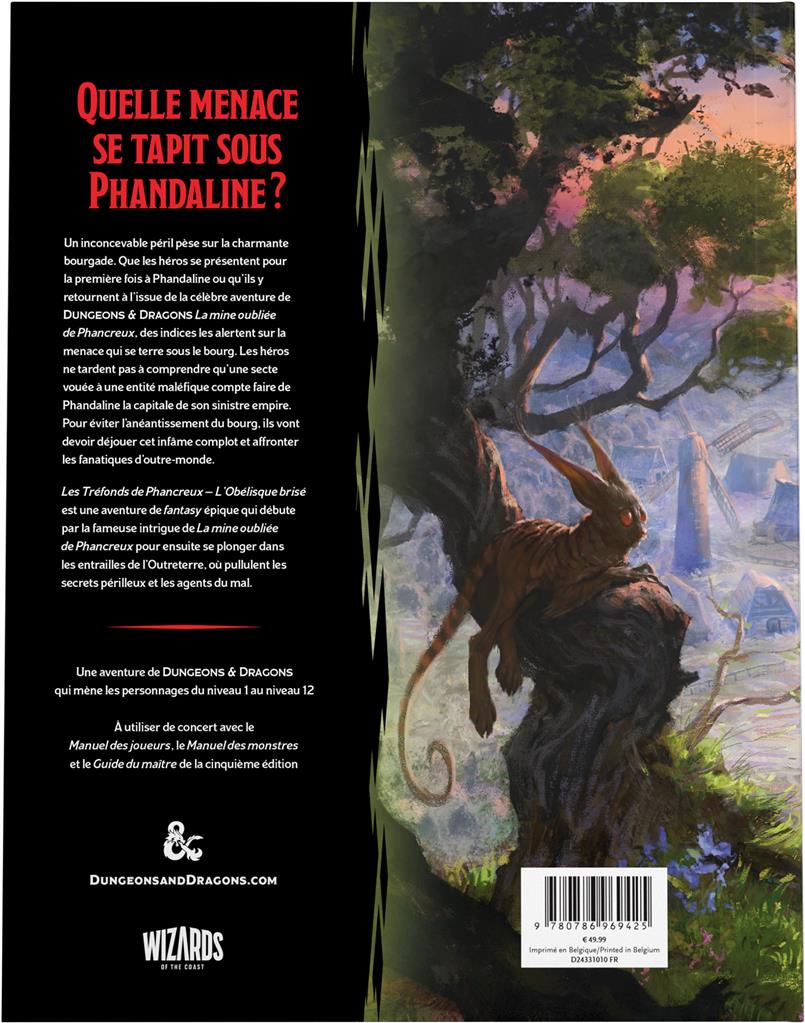D&D 5 Les tréfonds de Phancreux : L'obélisque Brisé en Francais (FRAIS DE PORT INCLUS)