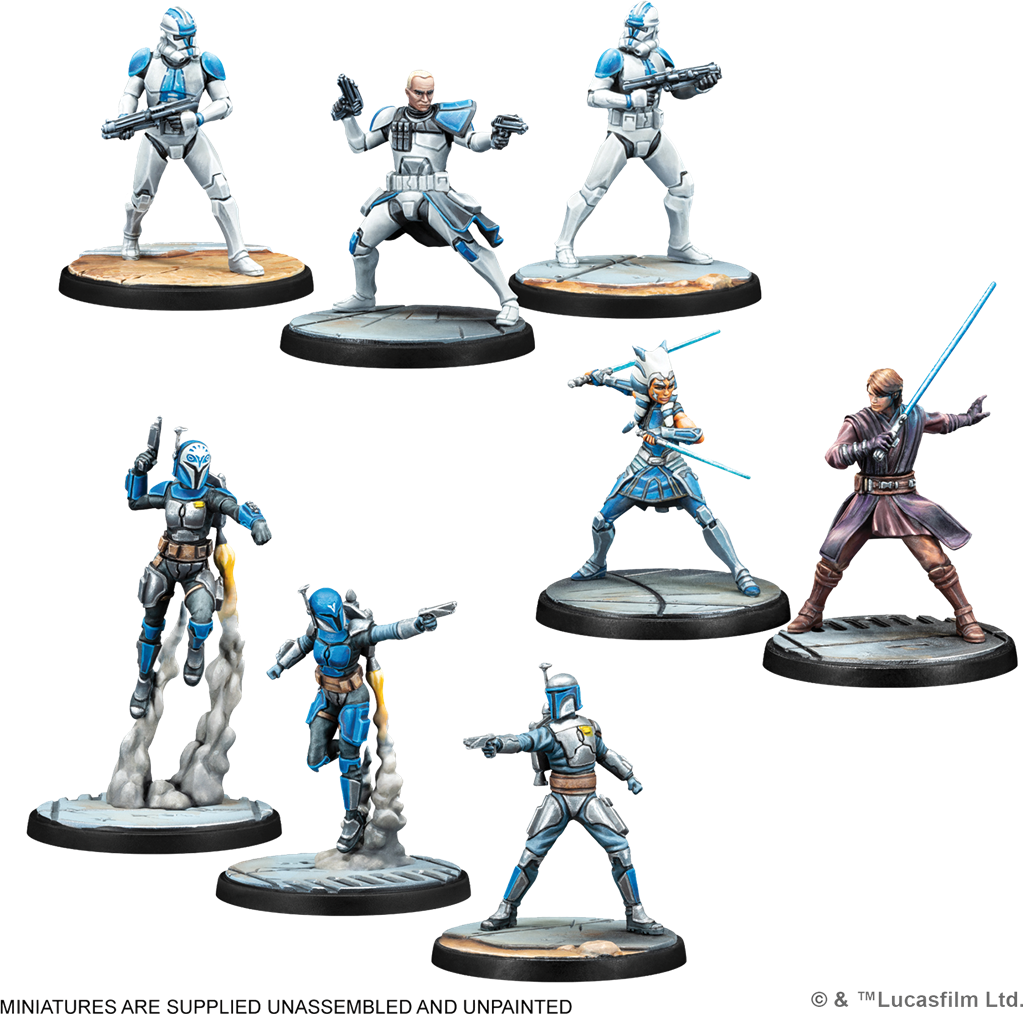 Figurines de la boîte de base Star Wars Shatterpoint à peindre