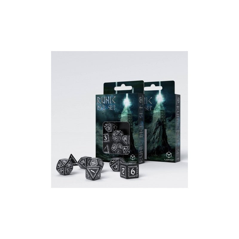 Set de Dés Dragons - Noir & Blanc (7)
