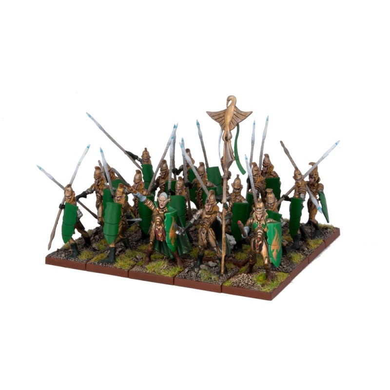 Kings of War Elfes -RÉGIMENT DE LONGUES-LANCES DE LA LIGNÉE