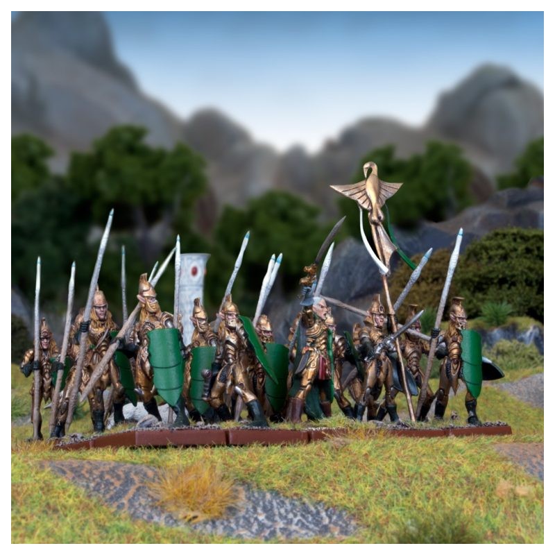 Kings of War Elfes -RÉGIMENT DE LONGUES-LANCES DE LA LIGNÉE