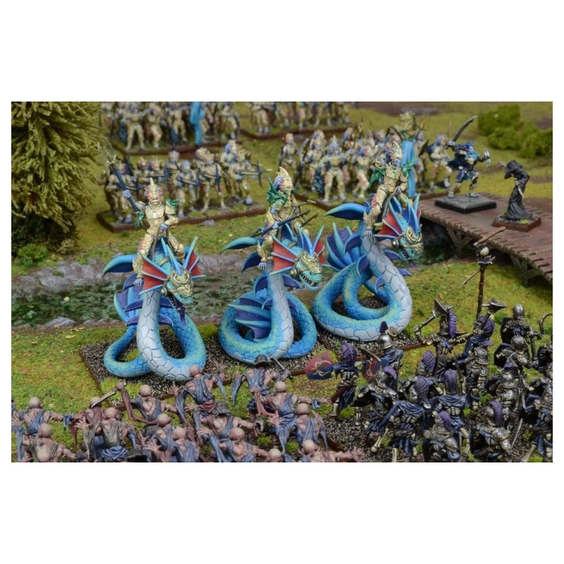 Kings of War Forces de la Nature -RÉGIMENT DE NAÏADES CHEVAUCHEURS DE WYRMS