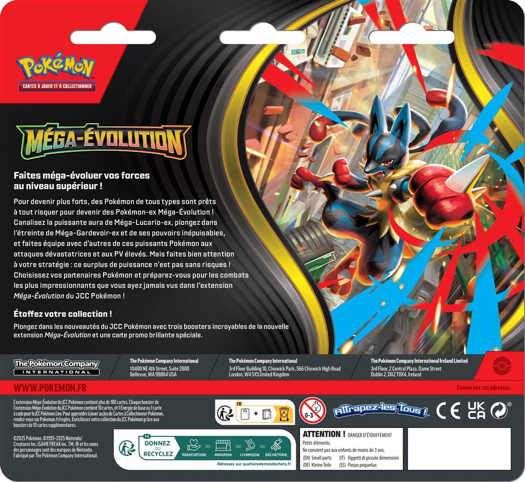Pokémon ME01 : pack 3 boosters (Limité à un exemplaire par client)(EN STOCK)