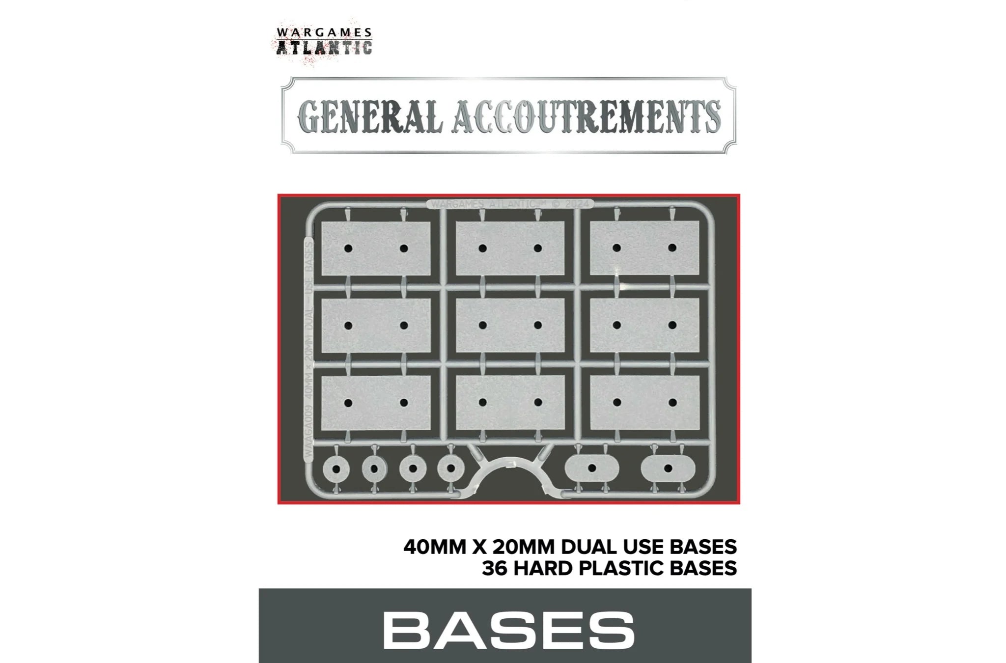 WargamesAtlantic :  40mm x 20mm Dual Use Bases (X36)