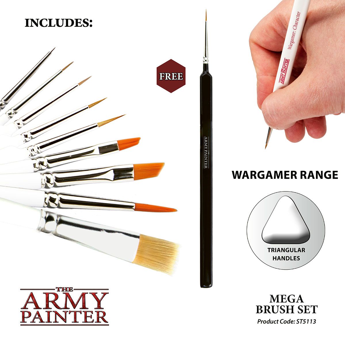 Army Painter - Pinceaux -  Mega Brush SetMega Brush Set (Pinceaux)