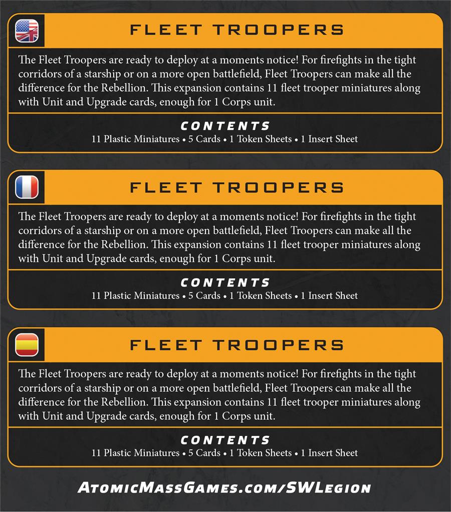 Star Wars Légion : Soldats de la Flotte / Fleet Troopers (Réédition)