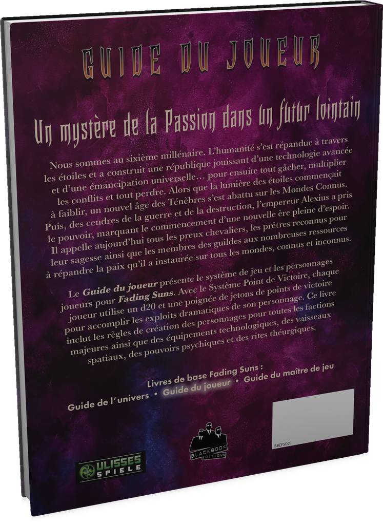 Fading Suns - Guide du joueur (LIVRAISON GRATUITE)