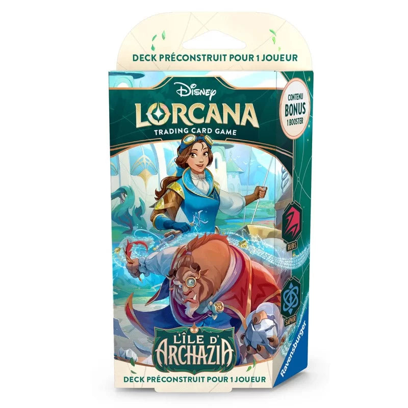 Disney Lorcana S7 D L'ïle d'Archazia : Starter Rubis & Saphir (La Belle et la Bête)(EN STOCK)