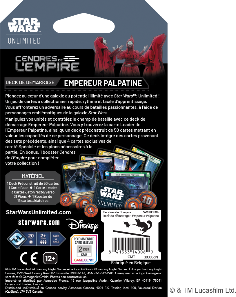 Star Wars Unlimited : Cendres de l'Empire - Deck Empereur Palpatine (VF)