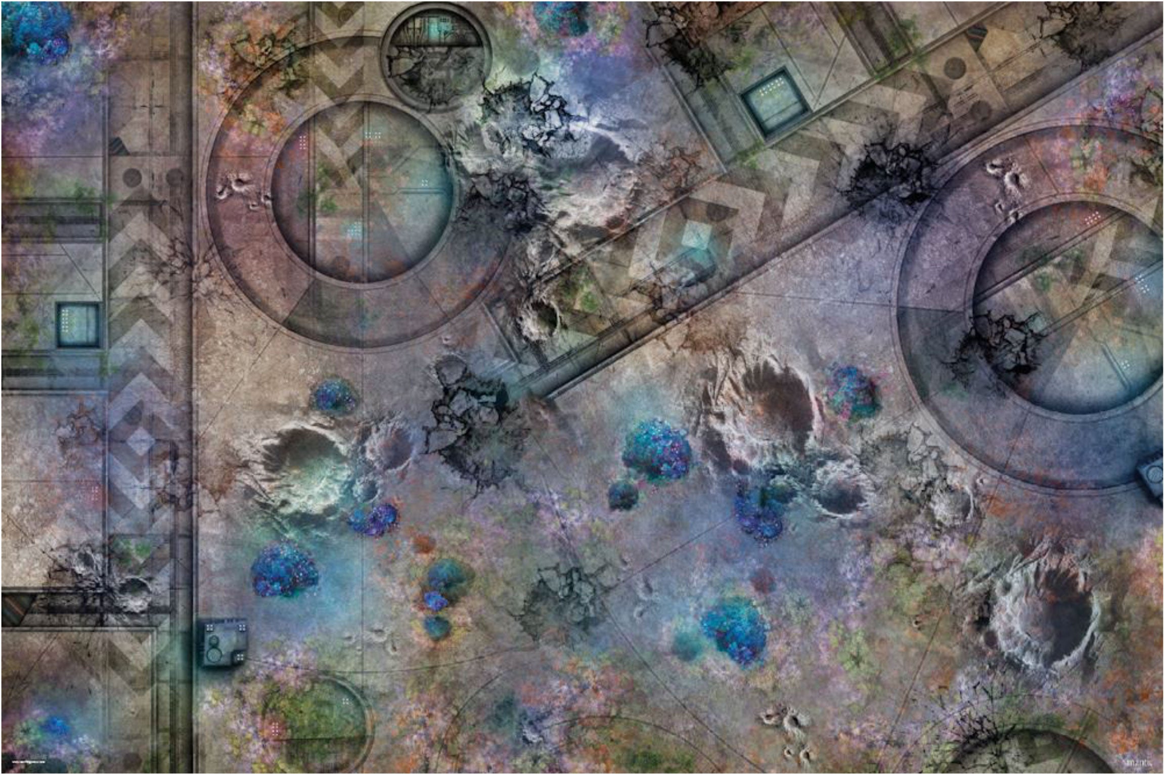 Terrain Crate - 44x60 Grim Battlefield battle mat (Frais de port inclus)