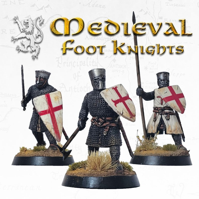Victrix Miniatures 28mm Médiéval - Medieval Foot Knights (EN STOCK)