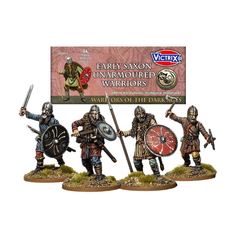Victrix Miniatures 28mm Moyen Âge  - Early Saxon Unarmoured Warriors