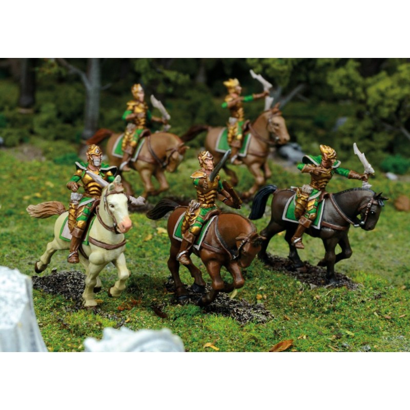 Kings of War Elfes  - TROUPE DE CAVALIERS DE LA BRISE ARGENTÉE